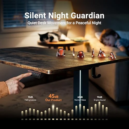 Electric Standing Desk, Adjustable Height Stand up Desk, 40x24 Inches Sit Stand Home Office Desk with Splice Board — Office, Claiks