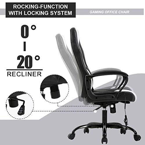 Ergonomic Gaming Chair with Massage and Lumbar Support — Desk Chairs, BestOffice