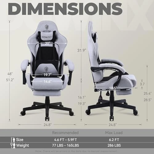Gaming Chair with Massage and Footrest — Gaming Chairs, Dowinx