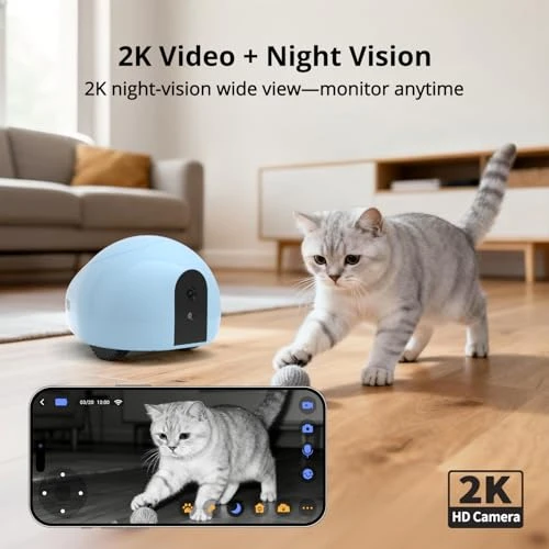 Pet Camera Robot with Treat Dispenser & Laser Toy — Cameras & Monitors, pumpkii