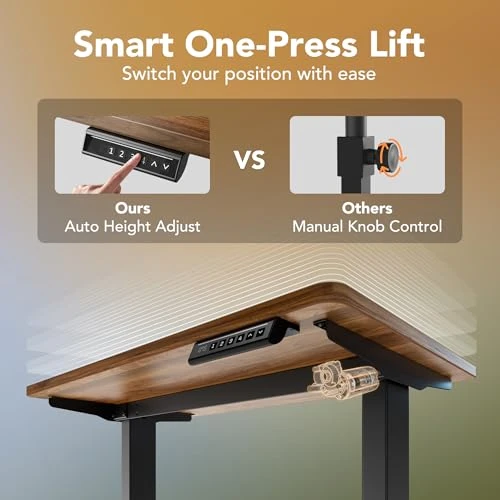 Small Electric Standing Desk Adjustable Height — Office, HUANUO