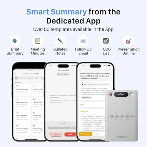 AI Voice Recorder for Phone Calls, Meetings & Lectures — Voice Recognition & Productivity Software, Hybran