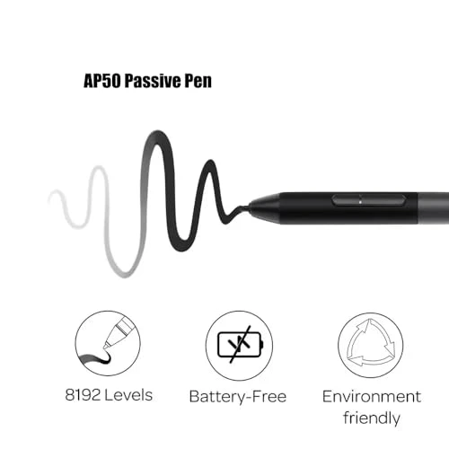 Digital Passive Pen with 8192 Levels Pen Pressure and Two Express Keys — Styluses & Digital Pens, Spaseeba