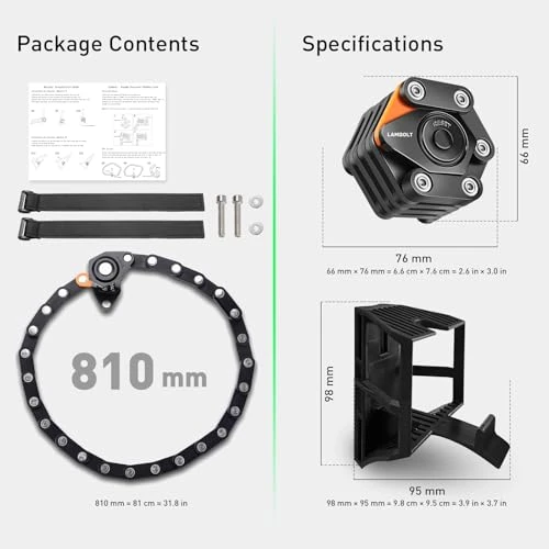 Heavy Duty Anti-Theft Folding Combination Lock — Chain, Lambolt