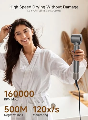 High Speed Hair Dryer Brush Styler Set — Hot-Air Brushes, TRANXPHIT