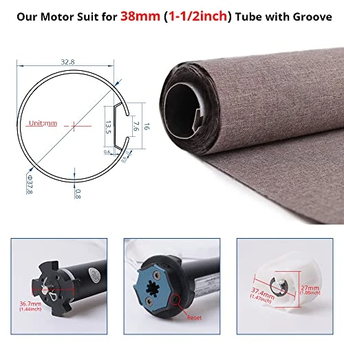 Smart Blinds Motor for Tubular Roller Shades — Top Motor, Blindsmart