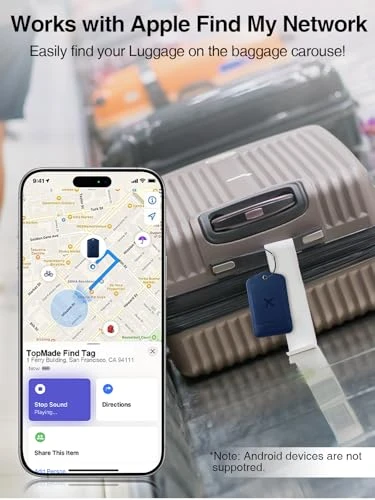 Smart Luggage Tag with Apple Find My — Luggage Tags, TopMade