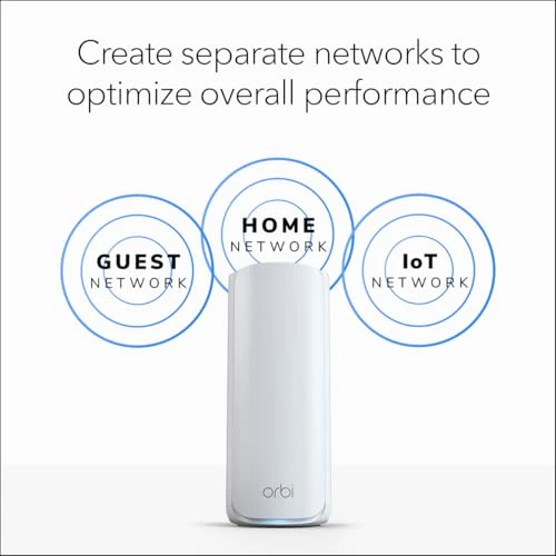Tri-Band WiFi 7 Mesh Network System with Router and 2 Satellite Extenders — Mesh Wi-Fi Systems, NETGEAR
