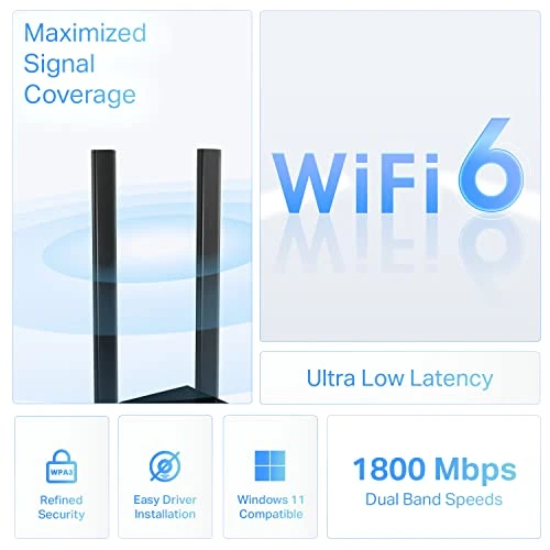WiFi 6 USB Adapter for Desktop PC — Routers, TP-Link