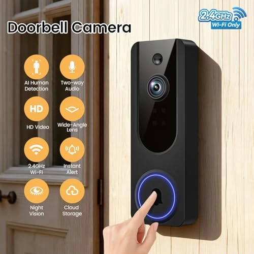 1080p WiFi Video Doorbell Camera — Smart Home Security, VanaOrbi