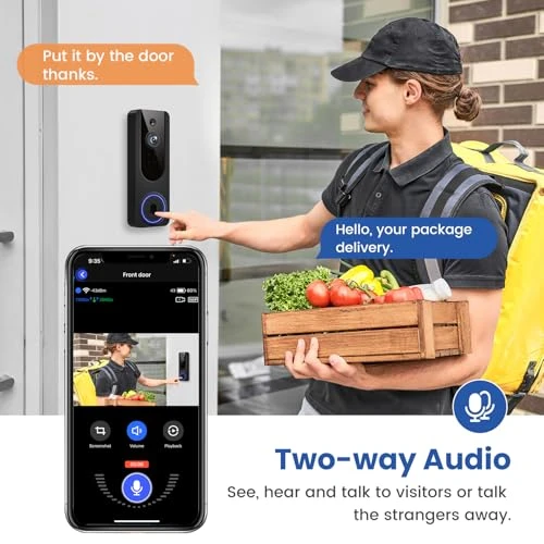 1080p WiFi Video Doorbell Camera — Smart Home Security, VanaOrbi