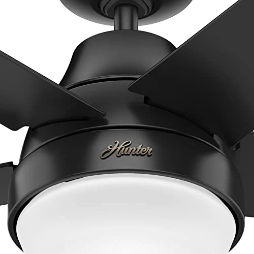 Aerodyne Ceiling Fan 52 inches Matte Black — Ceiling Fans & Accessories, Hunter