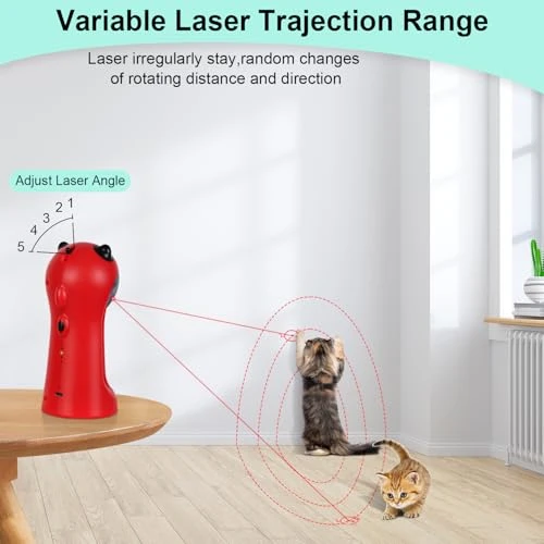 Automatic Motion-Activated Cat Toy with Adjustable Light — Cat Playthings, TBTeek