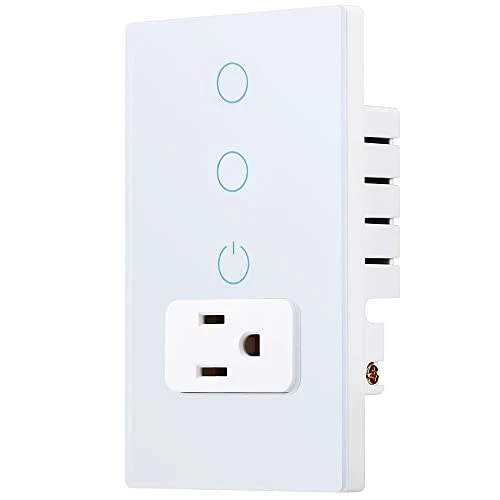 Combination Smart Touch Light Switch and Smart WiFi Power Wall Outlet — Outlet Switches, KEYGMA