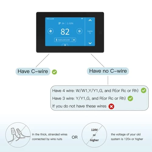 Programmable WiFi Smart Thermostat — HVAC Controls, MoesGo
