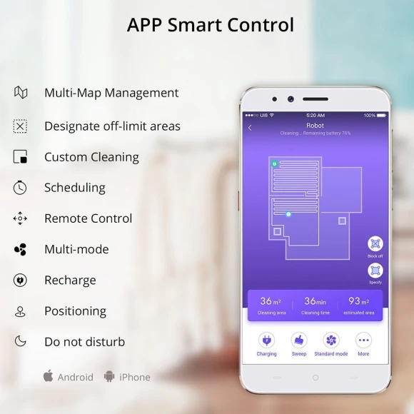 Robot Vacuum Cleaner - White — Robot Vacuum, 360