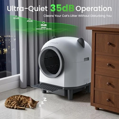 Self Cleaning Litter Box with Cat Ears Design — Waste Bins, OROLEY