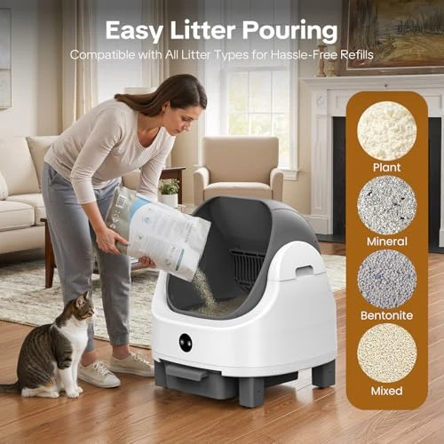 Self Cleaning Litter Box with Odor Control and App Monitoring — Waste Bins, OROLEY