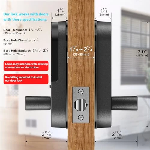 Smart Door Lock with Handle and Keypad — Deadbolts, Sifely