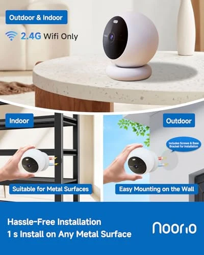 Wireless Outdoor Magnetic Security Camera — Dome Surveillance Cameras, Noorio