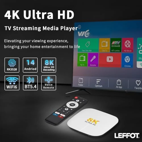 4K UHD Streaming Device — Ultra HD Media Players, LEFFOT