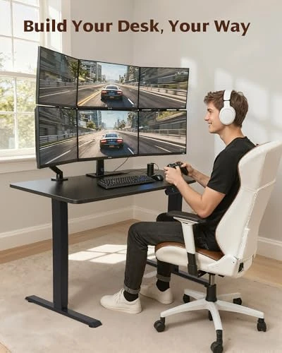 Dual Motor Electric Adjustable Standing Desk Frame — Office, TopSky