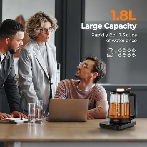 Electric Kettle with Temperature Control and Removable Infuser — Kettles & Tea Machines, Narcissus