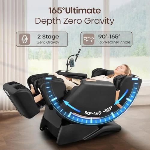 Full Body Massage Chair with Extended SL Track, Zero Gravity, and AI Voice Control — Massage Equipment, CASINTA