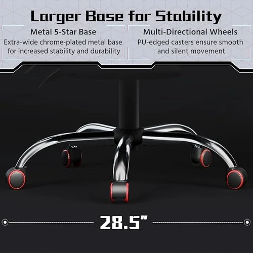 Gaming Chair with Headrest and Massage Lumbar Support — Gaming Chairs, Yaheetech