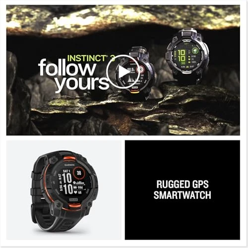 Rugged Outdoor GPS Smartwatch with Solar Charged Display and Built-in Flashlight — GPS Units, Garmin
