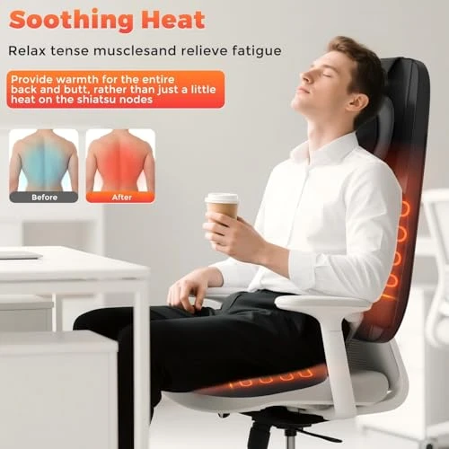 Shiatsu Neck and Back Massager with Heat — Massage Chairs, belhope