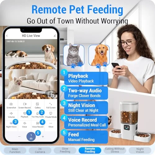 Automatic Pet Feeder with Two HD Cameras — Automatic Feeders, Frienhund