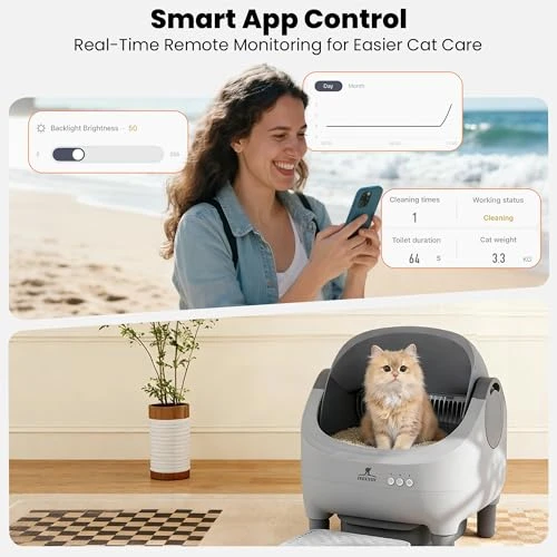 Automatic Self-Cleaning Cat Litter Box — Waste Bins, HALKYDY