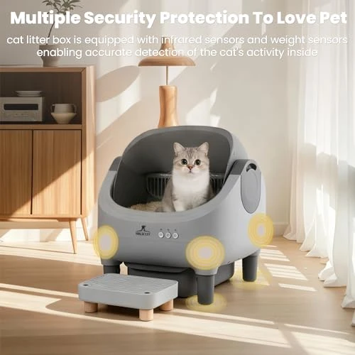 Automatic Self-Cleaning Cat Litter Box — Waste Bins, HALKYDY