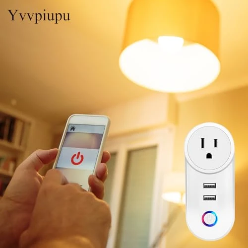 Dual Mode WiFi Smart Plug with 3 Outlets and USB — Power Solutions & Surge Protection, Yvvpiupu