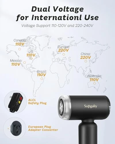 Dual Voltage Travel Hair Dryer — Dryers & Accessories, SUPGALIY