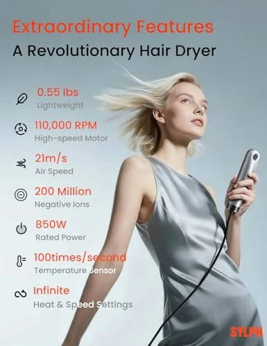 High-Speed Portable Hair Dryer — Dryers & Accessories, SYLPH