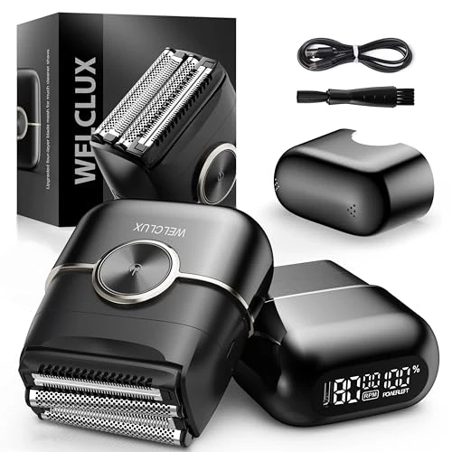 Mini Electric Foil Shaver with Floating Blades and LED Display — Foil, Welclux