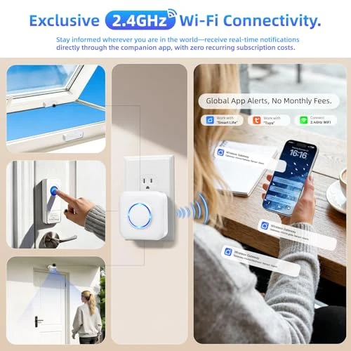 Motion Sensor Kit with Gateway, Door Sensor, and Button — Smart Home Security, Satisure