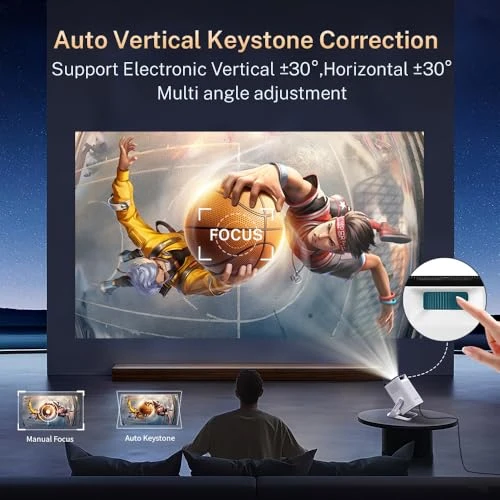 Portable Projector with WiFi 6 and Bluetooth 5.4 — Home Theater Projectors, LYNCAST