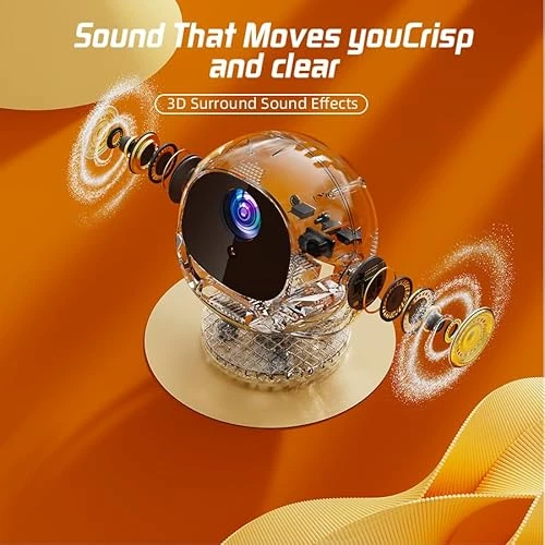 Smart 360° Rotatable Projector with 4K Support — Home Theater Projectors, XBJ