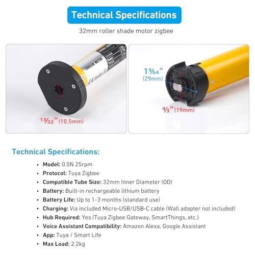 Smart Roller Shade Motor for 32mm Tubes — Roller, Rollerhouse