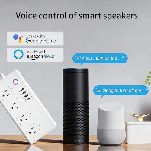 Smart WiFi Power Strip Surge Protector with 4 AC Outlets and 4 USB Ports — Power Solutions & Surge Protection, Jinvocloud