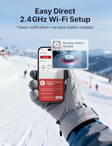 Wi-Fi Water Leak Detector with Low-Temperature Sensor — Water Leak Detection Systems, X-Sense