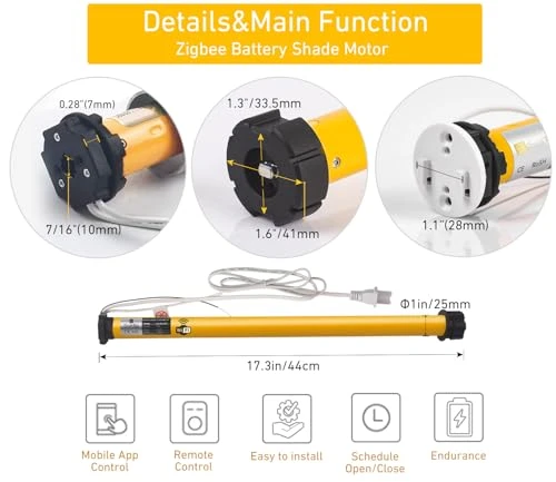 WiFi Blinds Motor for 1.75" Tube — Roller, Sortfle
