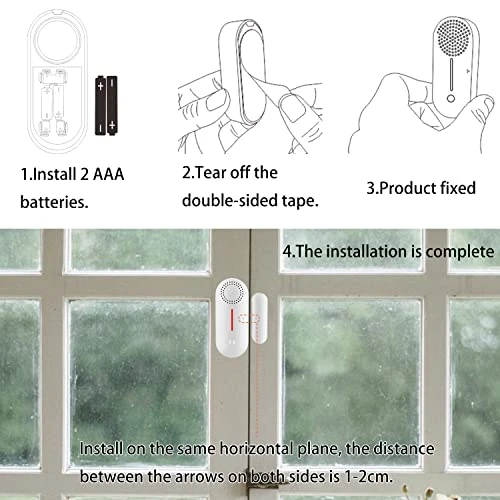 WiFi Door Window Sensor Alarm, Gaoducash