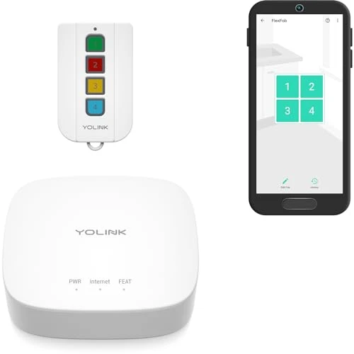 4-Button Smart Fob with Hub — Remote Controls, YoLink