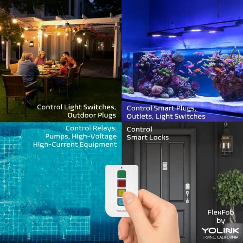 4-Button Smart Fob with Hub — Remote Controls, YoLink