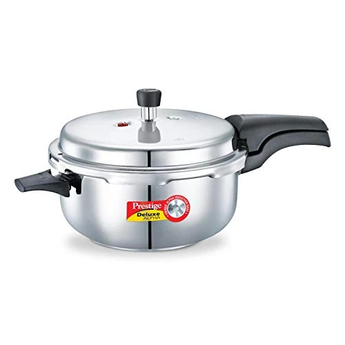 Alpha Deluxe Induction Base Stainless Steel Deep Pressure Pan — Electric Pressure Cookers, Prestige