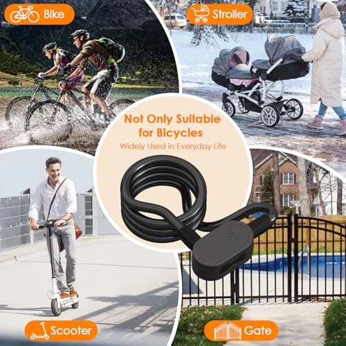 Fingerprint Bike Lock with Keys — Cable, Eseesmart